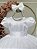 Vestido Infantil Branco Daminha Festas Dama de Honra - Imagem 4