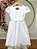 Vestido Infantil Branco Daminha Festas Dama de Honra - Imagem 6
