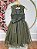 Vestido Infantil Verde Oliva Midi Formatura Festas Luxo - Imagem 2