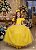 Vestido Infantil Formatura Amarelo Longo Tule com Glitter 4 ao 18 - Imagem 7