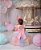 Vestido Infantil Arco-íris Luxo Princesa Festa Tule Colorido - Imagem 8