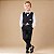 Conjunto Social Infantil Colete Preto Calça E Gravata - Imagem 1