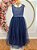 Vestido Infantil Longo Azul Marinho Formatura Daminha Festas Luxo - Imagem 6