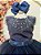 Vestido Infantil Longo Azul Marinho Formatura Daminha Festas Luxo - Imagem 3