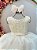 Vestido Infantil Longo Marfim Formatura Daminha Festas Luxo - Imagem 2