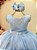 Vestido Infantil Longo Azul Formatura Daminha Festas Luxo - Imagem 3
