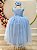 Vestido Infantil Longo Azul Formatura Daminha Festas Luxo - Imagem 1