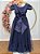 Vestido Infantil Formatura Festas Luxo Daminhas Azul Marinho - Imagem 6