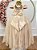 Vestido Infantil Formatura Festas Luxo Daminhas Dourado - Imagem 5