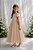 Vestido Infantil Formatura Festas Luxo Daminhas Dourado - Imagem 4