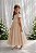 Vestido Infantil Formatura Festas Luxo Daminhas Dourado - Imagem 8