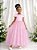 Vestido Infantil Formatura Festas Luxo Daminhas Rosa - Imagem 2