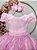 Vestido Infantil Formatura Festas Luxo Daminhas Rosa - Imagem 4