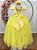 Vestido Infantil Formatura Festas Luxo Daminhas Amarelo - Imagem 4