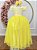 Vestido Infantil Formatura Festas Luxo Daminhas Amarelo - Imagem 1