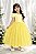 Vestido Infantil Formatura Festas Luxo Daminhas Amarelo - Imagem 5