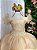 Vestido Infantil Menina Longo Dourado Formatura Daminha Casamento - Imagem 3