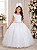 Vestido Infantil Longo Branco Festa Daminha Casamento - Imagem 1