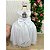 Vestido Infantil Longo Branco Festa Daminha Casamento - Imagem 7
