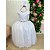 Vestido Infantil Longo Branco Festa Daminha Casamento - Imagem 6