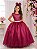 Vestido Infantil Longo Marsala Festa Daminha Casamento - Imagem 1