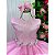 Vestido Infantil Longo Rosa Festa Daminha Casamento - Imagem 5