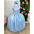 Vestido Infantil Longo Azul Festa Daminha Casamento - Imagem 2