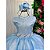 Vestido Infantil Longo Azul Festa Daminha Casamento - Imagem 6