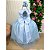 Vestido Infantil Longo Azul Festa Daminha Casamento - Imagem 5
