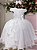 Vestido Infantil Jardim das Borboletas Midi Azul Branco - Imagem 7