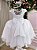Vestido Infantil Jardim das Borboletas Midi Azul Branco - Imagem 9