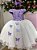 Vestido Infantil Jardim das Borboletas Midi Lilas l E Off - Imagem 5
