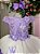 Vestido Infantil Jardim das Borboletas Midi Lilas l E Off - Imagem 6