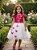 Vestido Infantil Jardim das Borboletas Midi Pink E Off - Imagem 6