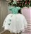 Vestido Infantil Jardim das Borboletas Midi Azul Verde Oliva E Off - Imagem 8