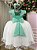 Vestido Infantil Jardim das Borboletas Midi Azul Verde Oliva E Off - Imagem 6