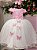 Vestido Infantil Jardim das Borboletas Midi Rosa Bebe E Off - Imagem 3