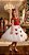 Vestido Infantil Jardim das Borboletas Midi Vermelho E Off - Imagem 7