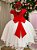 Vestido Infantil Jardim das Borboletas Midi Vermelho E Off - Imagem 8
