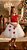 Vestido Infantil Jardim das Borboletas Midi Vermelho E Off - Imagem 5