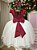 Vestido Infantil Jardim das Borboletas Midi Marsala E Off - Imagem 6