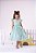Vestido Infantil Jardim Fada Verde Menta Encantada Borboletas - Imagem 10