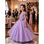 Vestido Infantil Lilas Longo Princesa Com Saia Tule Festa - Imagem 4