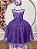 Vestido Infantil Roxo Festa Formatura Brilho Luxo - Imagem 5