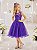 Vestido Infantil Roxo Festa Formatura Brilho Luxo - Imagem 3