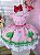 Vestido Infantil Jardim Encantado Rosa Festa Luxo - Imagem 4