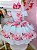 Vestido Infantil Azul Bebê Florido Primavera Cinto Pérolas - Imagem 1