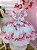 Vestido Infantil Azul Bebê Florido Primavera Cinto Pérolas - Imagem 4