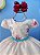 Vestido Infantil Marfim Flores Primavera Cinto de Pérolas - Imagem 3