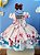 Vestido Infantil Marfim Flores Primavera Cinto de Pérolas - Imagem 4